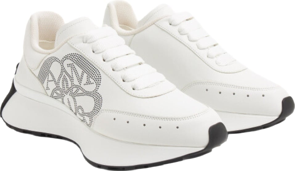 Alexander McQueen Women's Sprint Runner Sneakers White Black