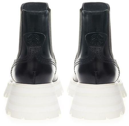 Alexander McQueen Black Leather Chelsea Boots