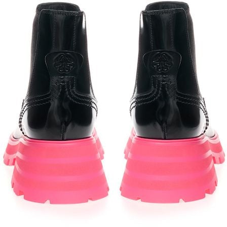Alexander McQueen Black Leather Chelsea Boots