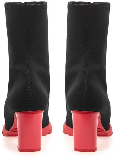 Alexander McQueen Black Neoprene Ankle Boots