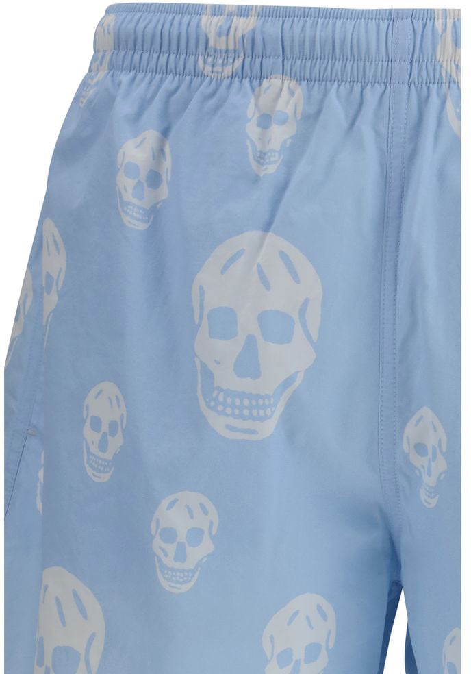 Alexander McQueen Blue Polyamide Shorts