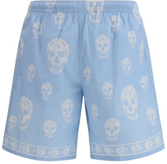 Alexander McQueen Blue Polyamide Shorts