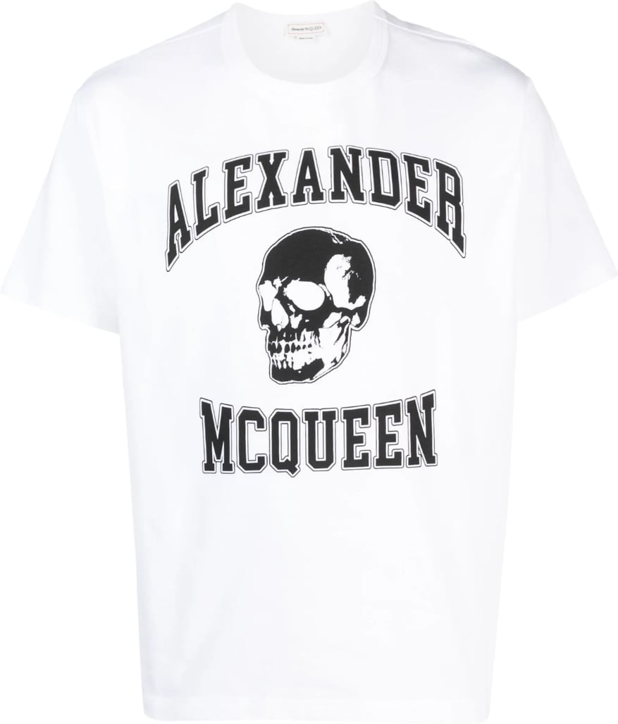 Alexander McQueen Men's Skull Logo-Print T-shirt White