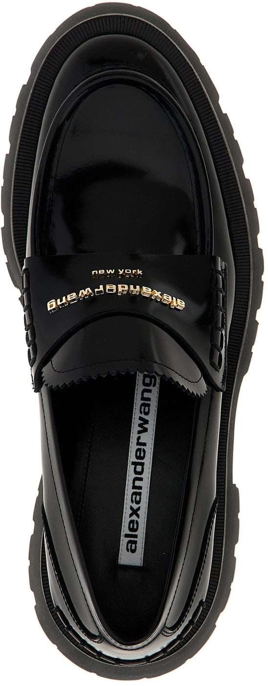 Alexander Wang Black Cowhide Slip-On Loafers