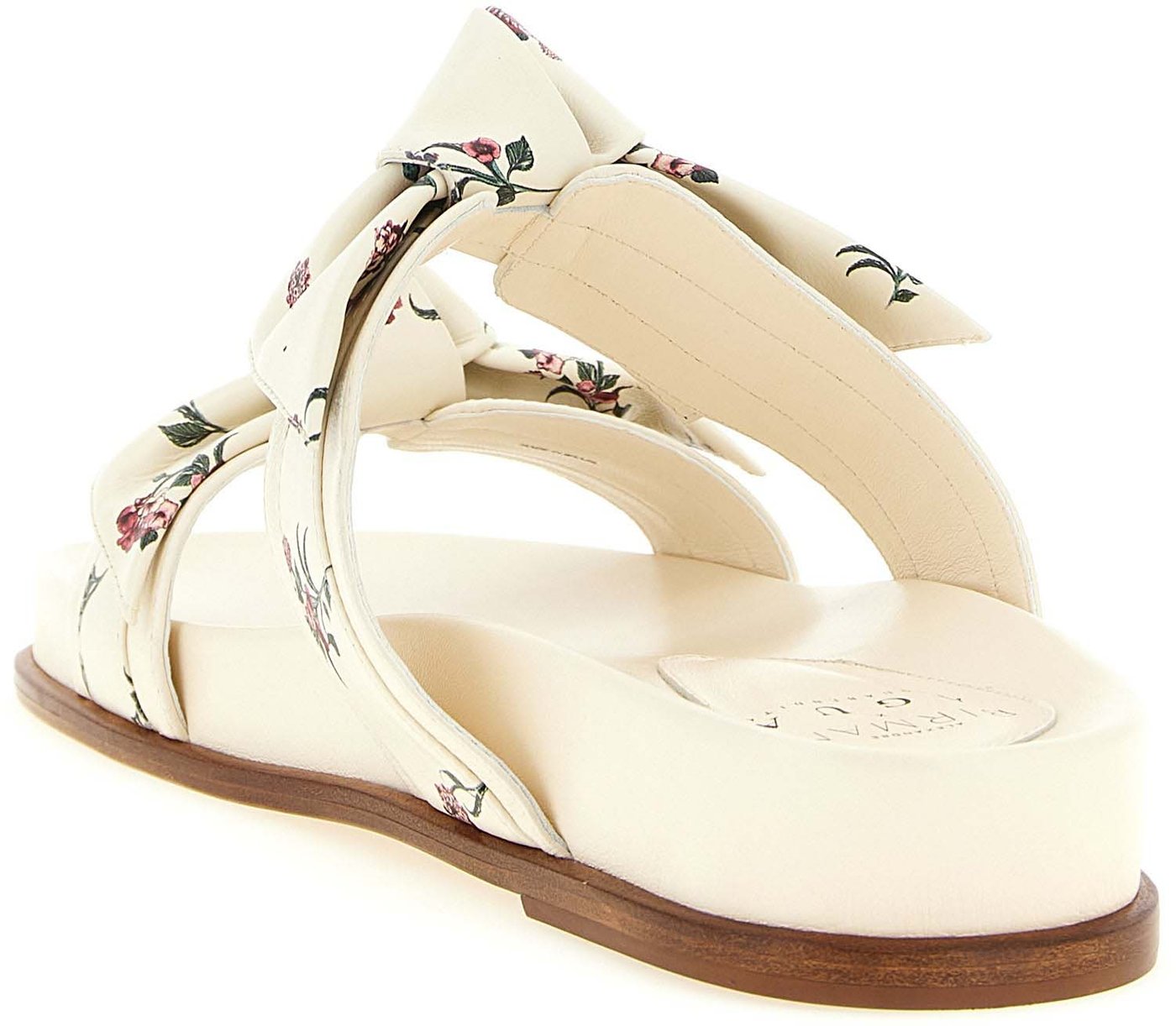Alexandre Birman White Cowhide Slides