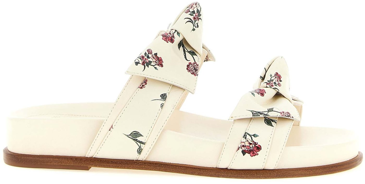 Alexandre Birman White Cowhide Slides