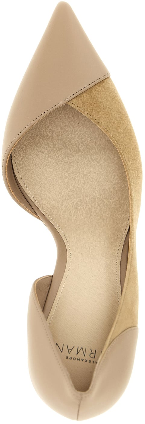 Alexandre Birman Beige Calfskin High Heel Pumps