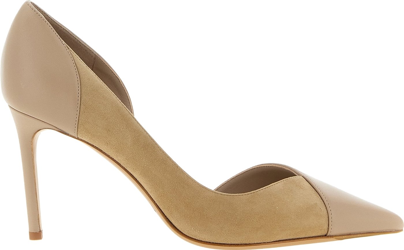 Alexandre Birman Beige Calfskin High Heel Pumps