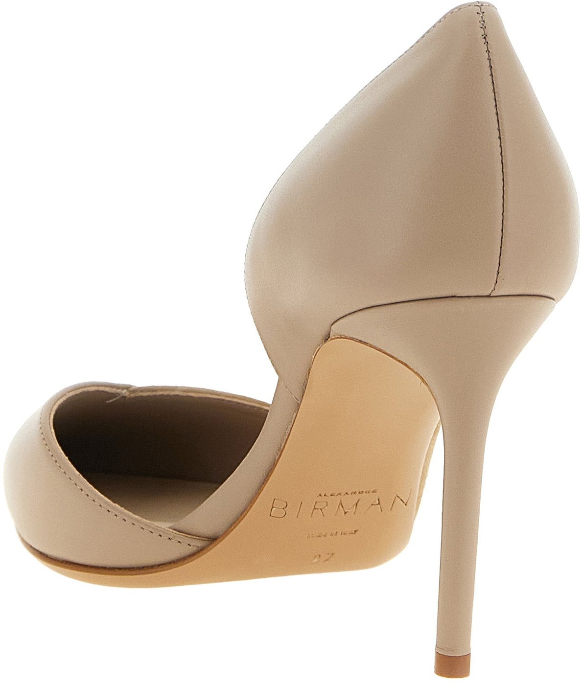 Alexandre Birman Beige Calfskin High Heel Pumps