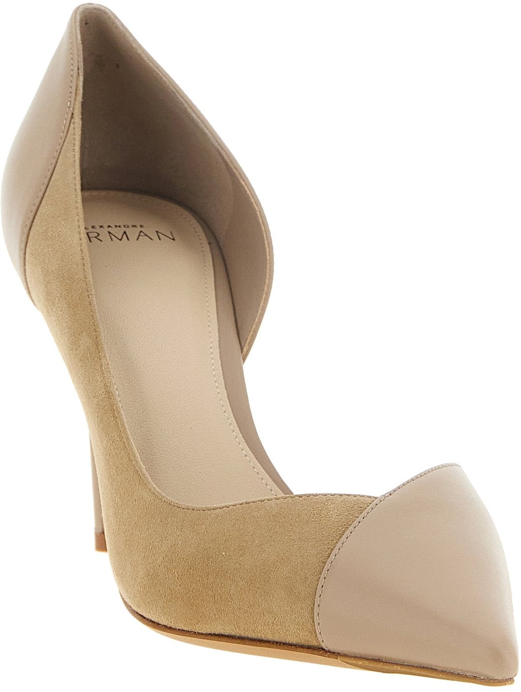 Alexandre Birman Beige Calfskin High Heel Pumps