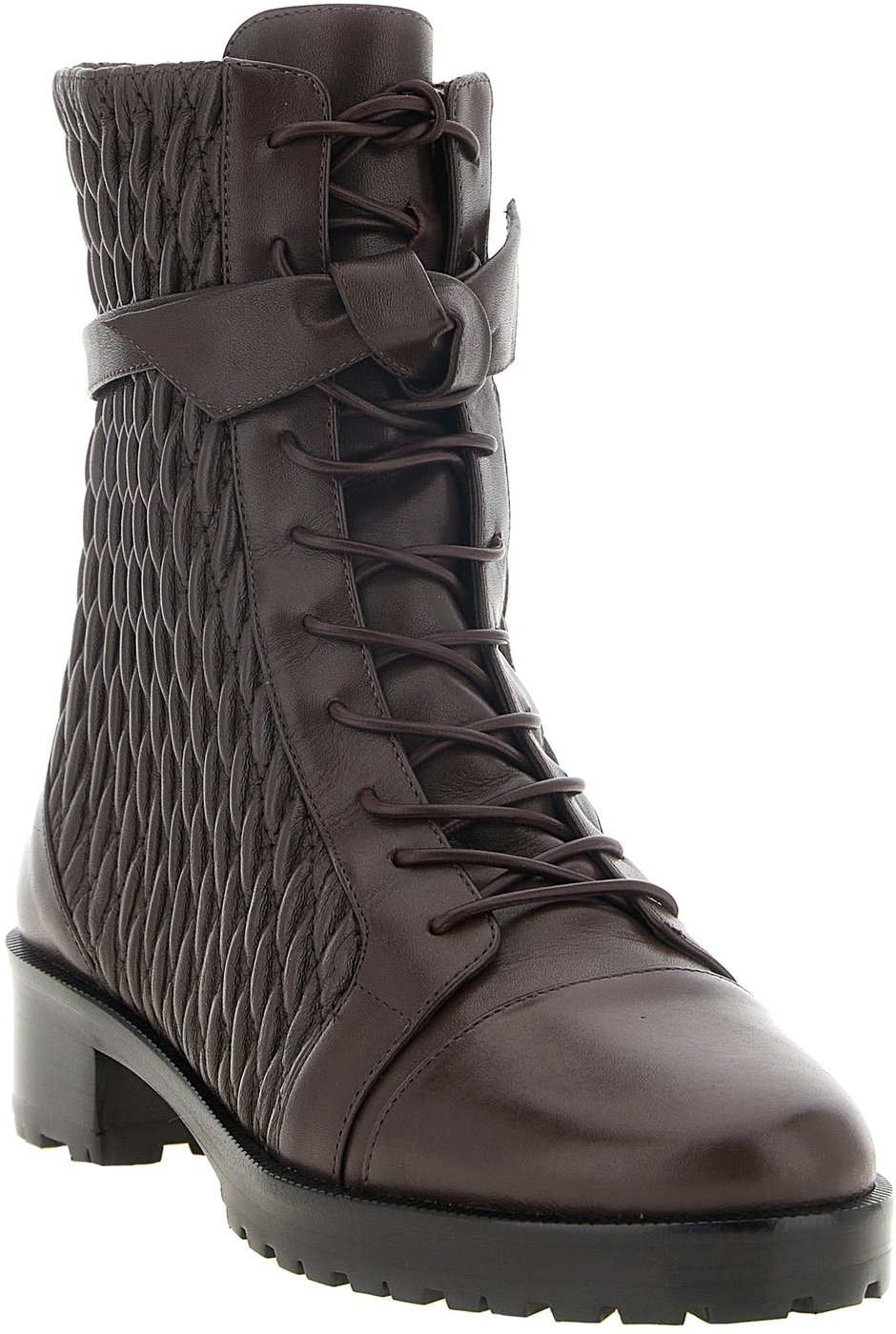 Alexandre Birman Purple Calfskin Lace-Up Boots