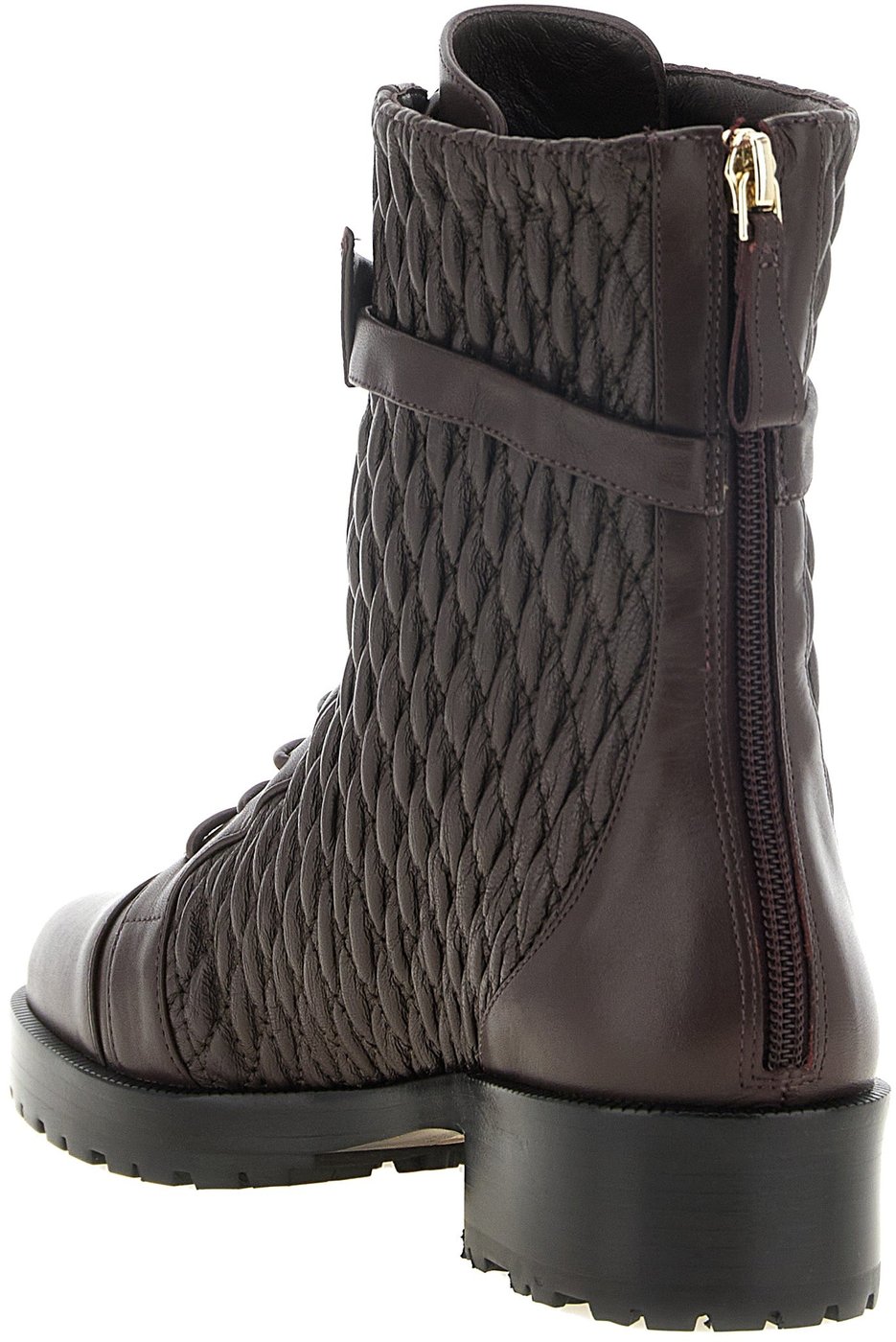 Alexandre Birman Purple Calfskin Lace-Up Boots
