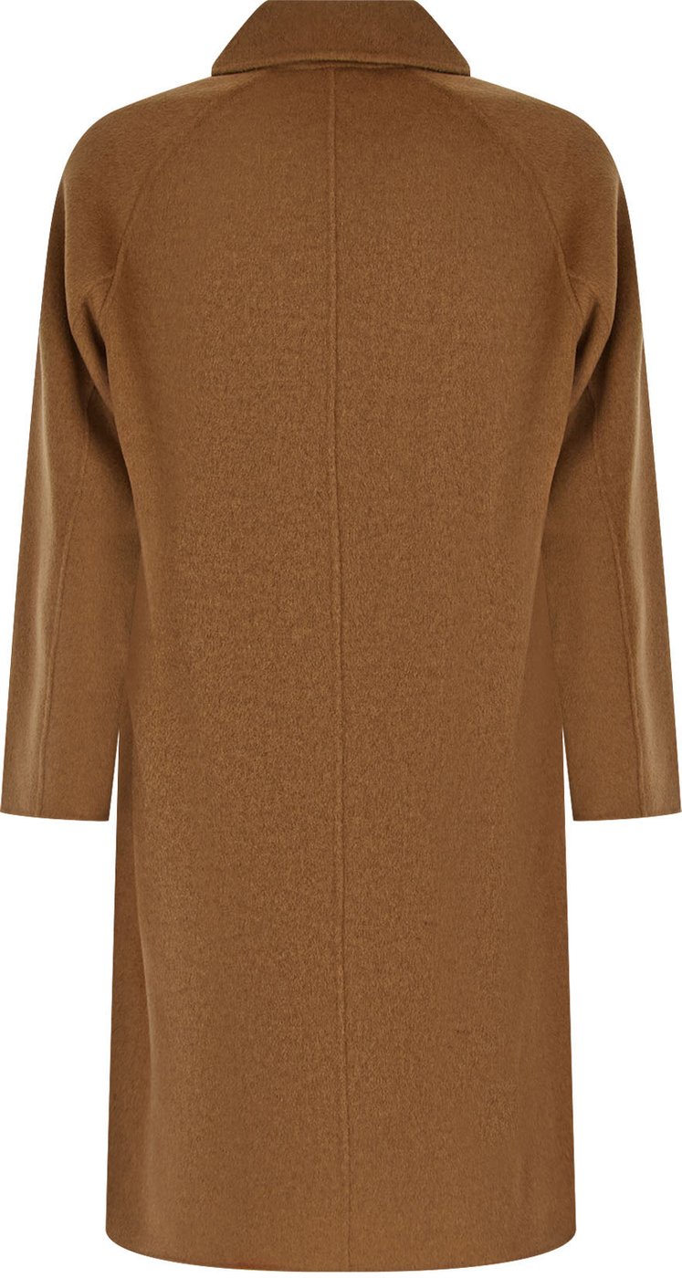 Amaranto Cappotto Monopetto con Maniche Raglan