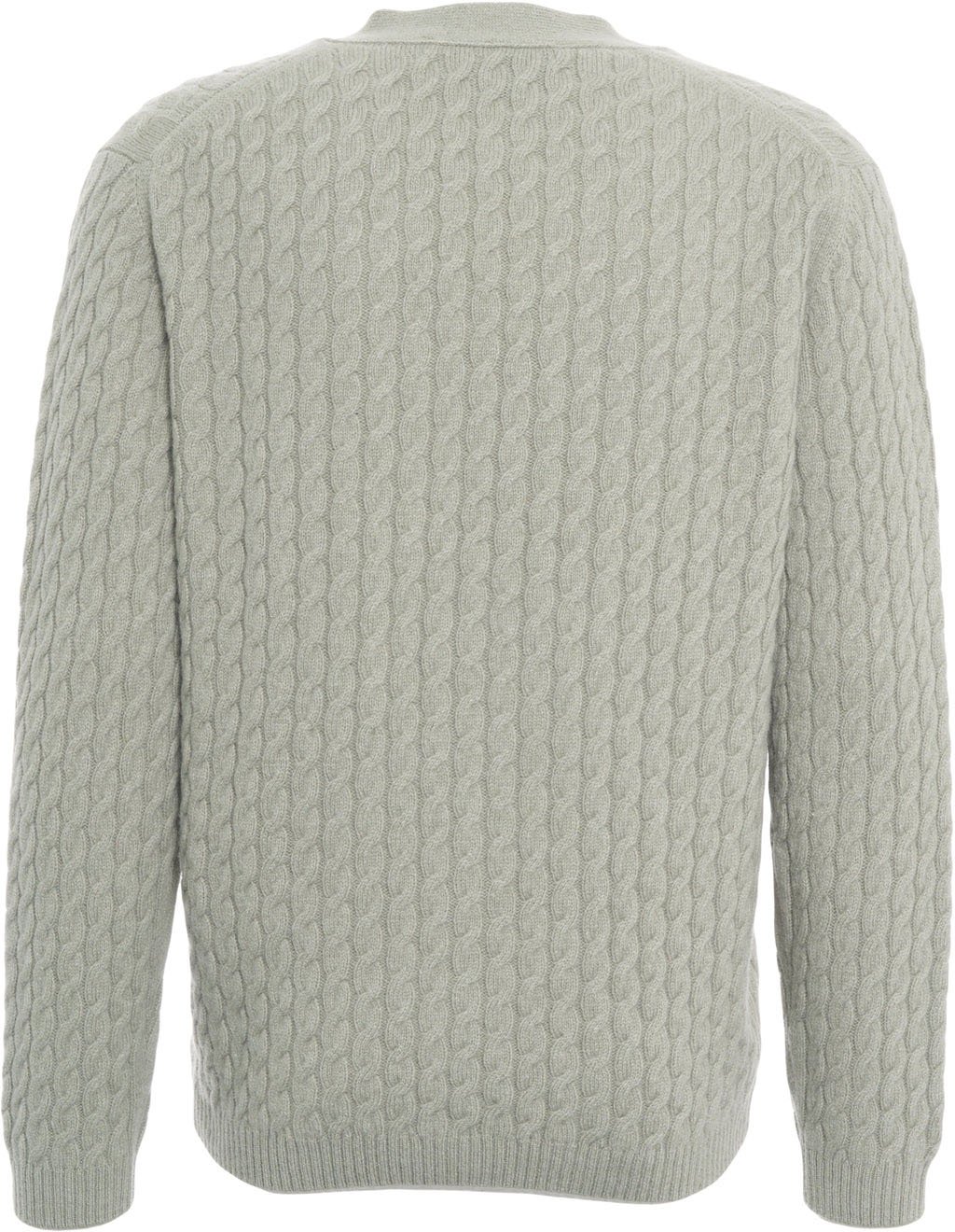 Cardigan with cable knit pattern