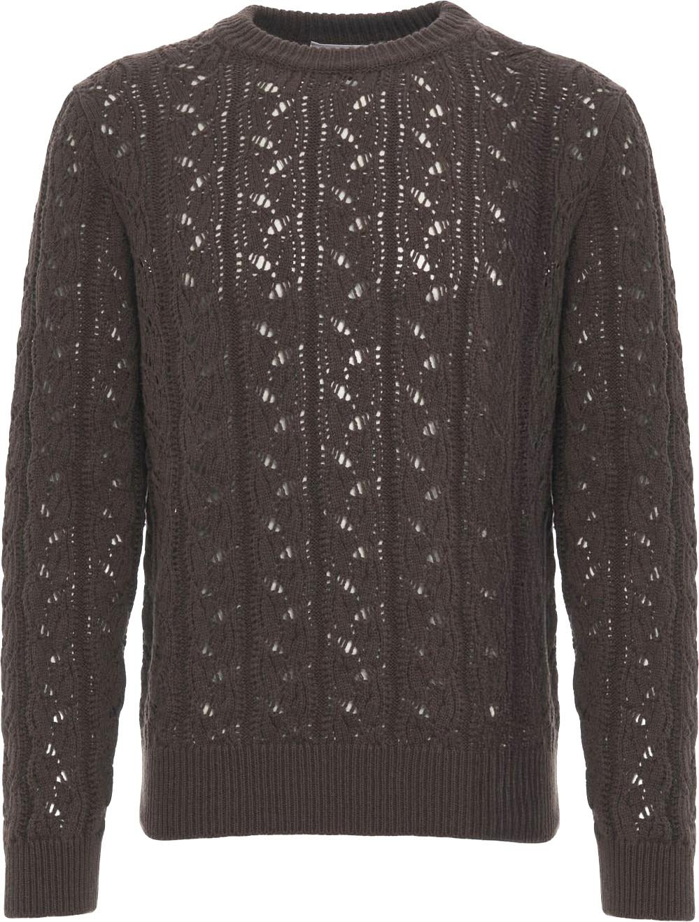 Sweater with cable knit pattern