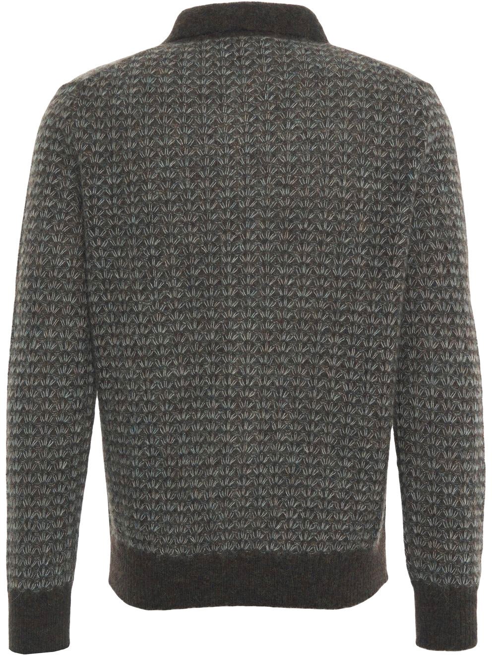 Cardigan with polo collar