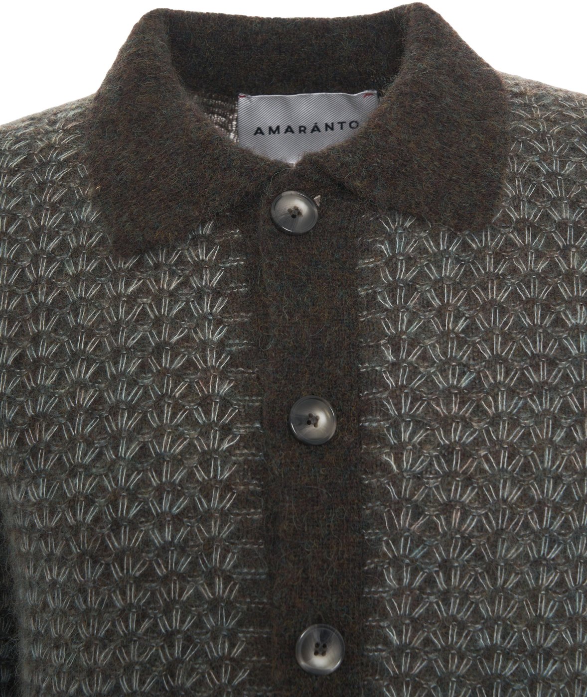 Cardigan with polo collar