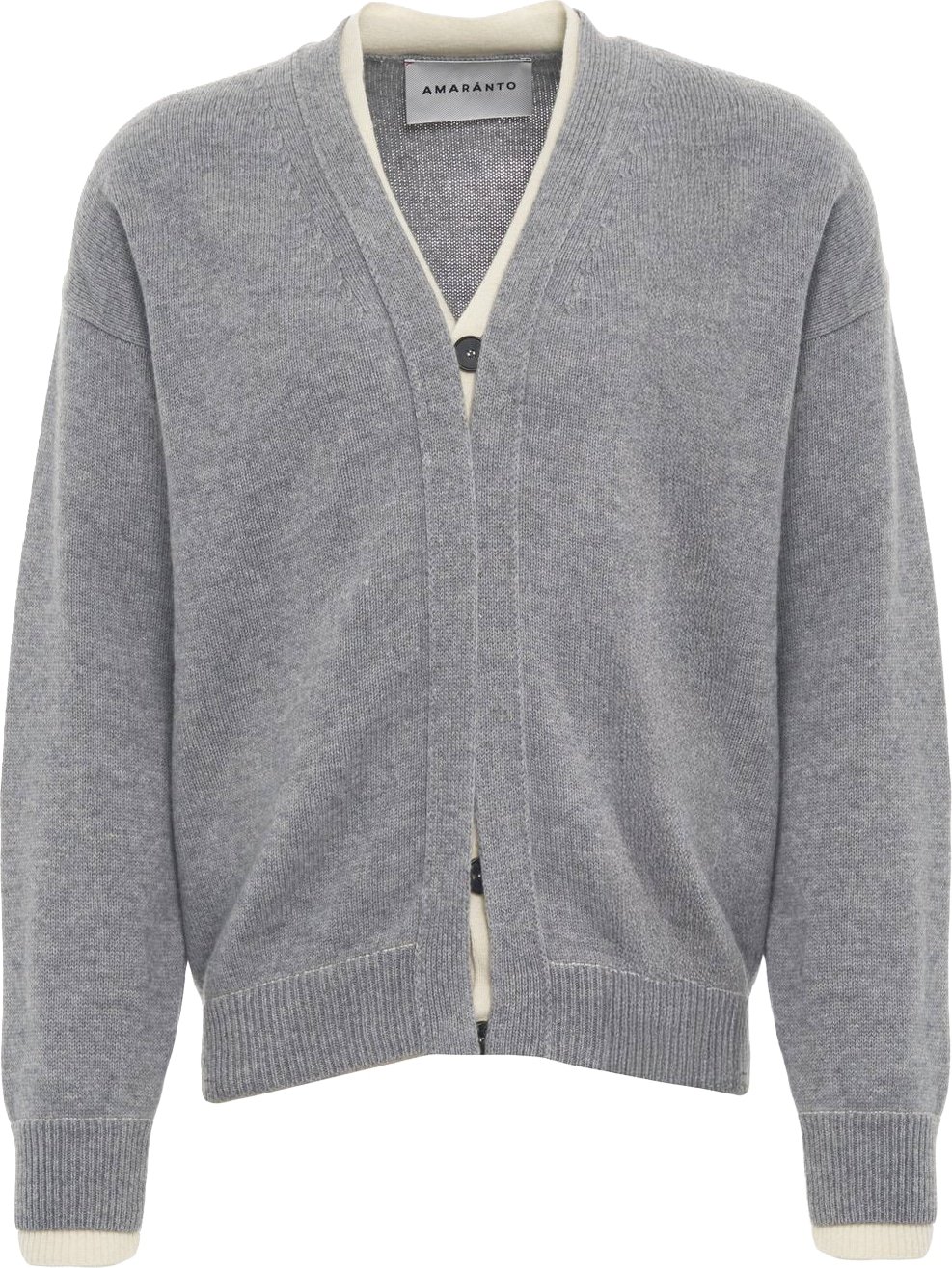 Cardigan with hidden button closure