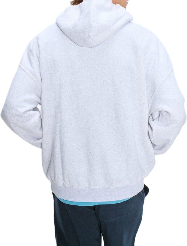 hoodie zip grey