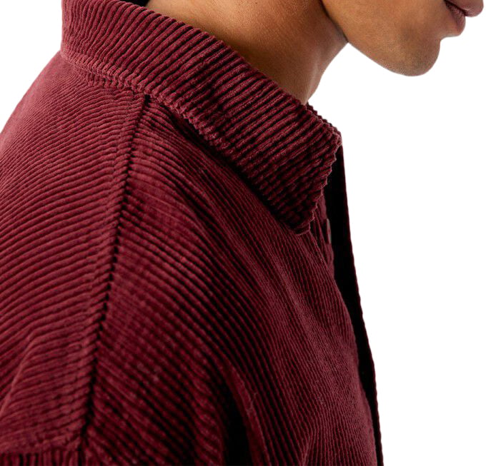 overshirt velours bordeaux