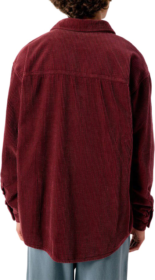 overshirt velours bordeaux