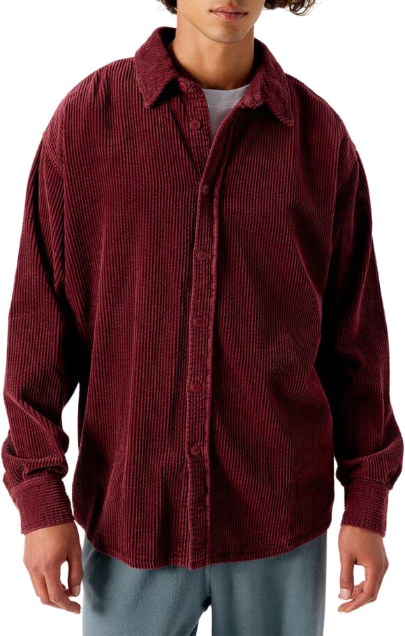 overshirt velours bordeaux