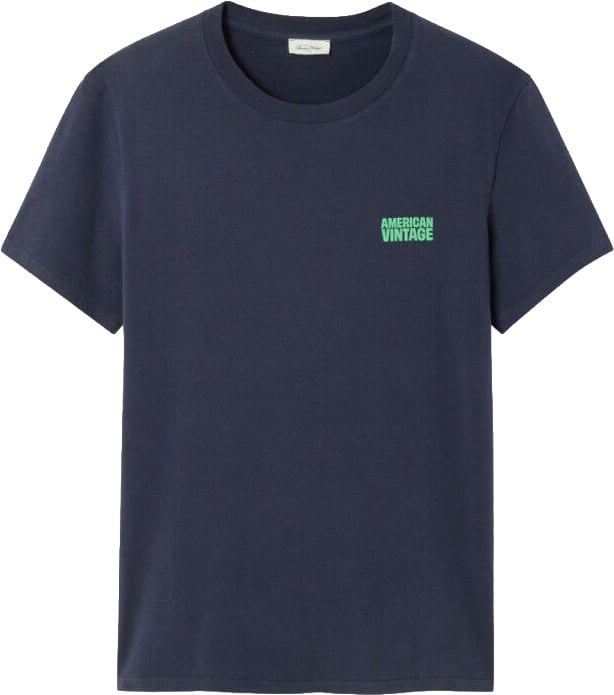 t-shirt blauw logo groen