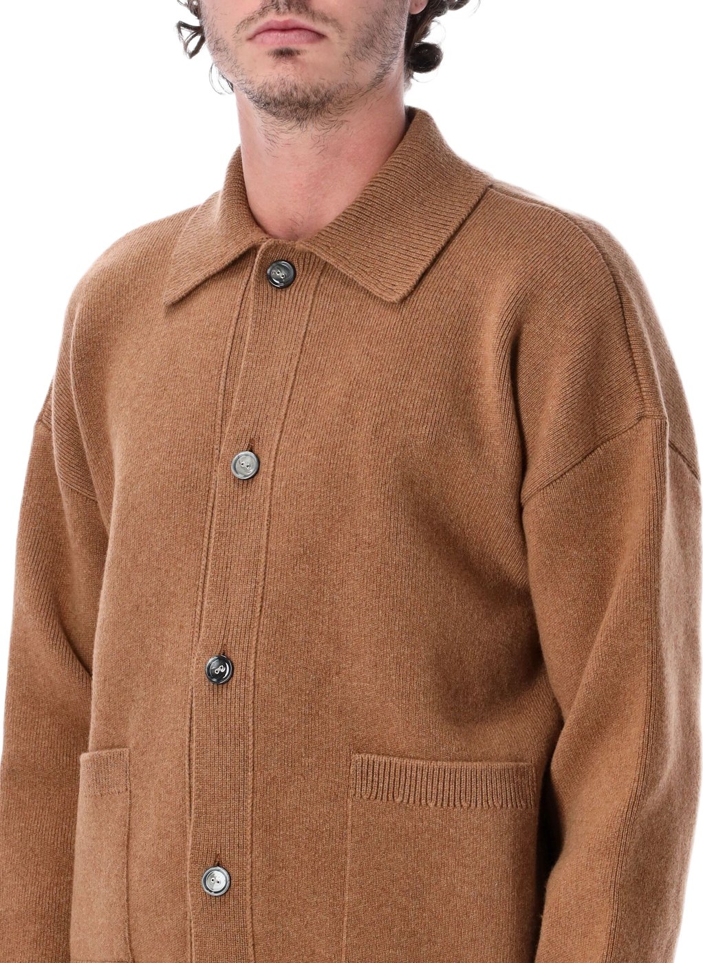 Collar Cardigan Marrone