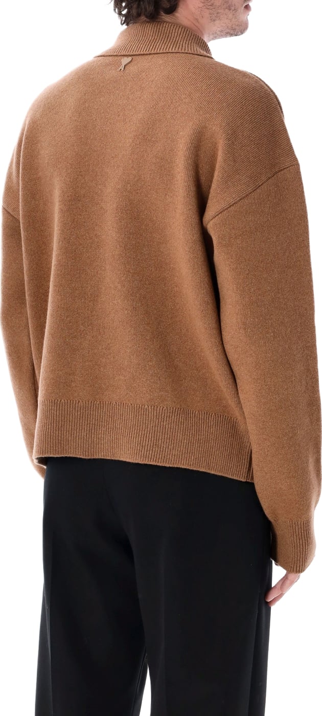 Collar Cardigan Marrone