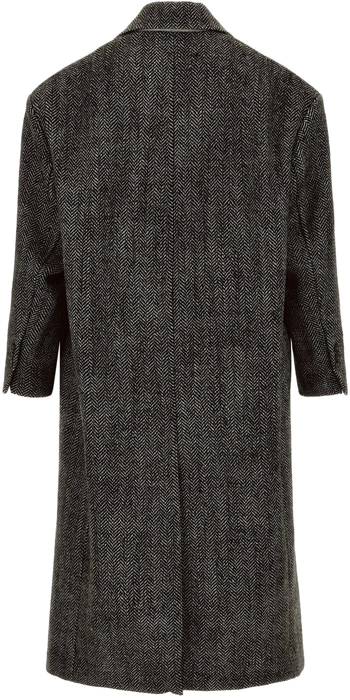 Ami Paris Black Virgin Wool Coat