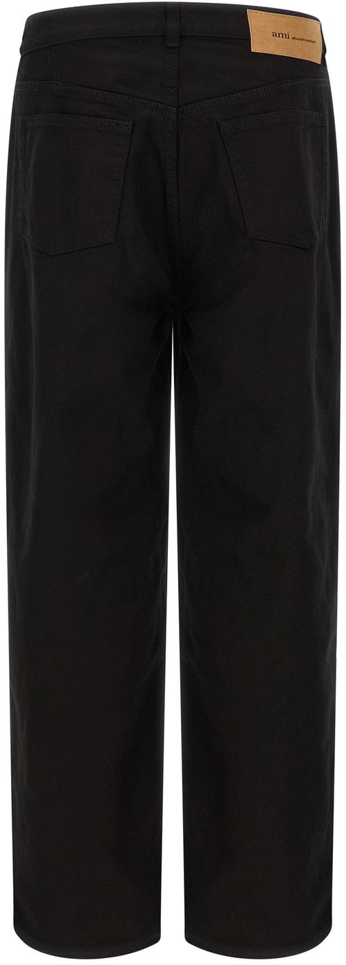 Ami Paris Black Cotton Relaxed Fit Jeans