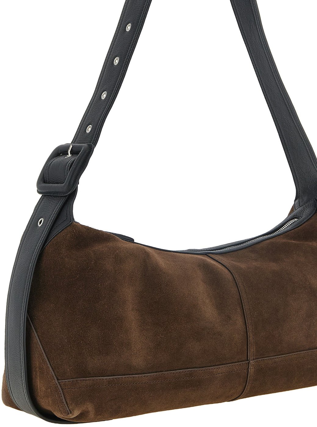 Ami Paris Brown Cowhide Crossbody Bag