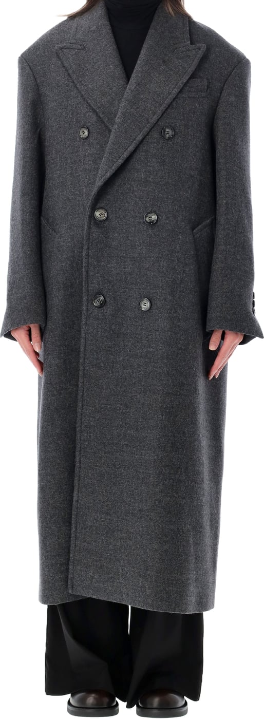 Double Breasted Long Coat Grigio
