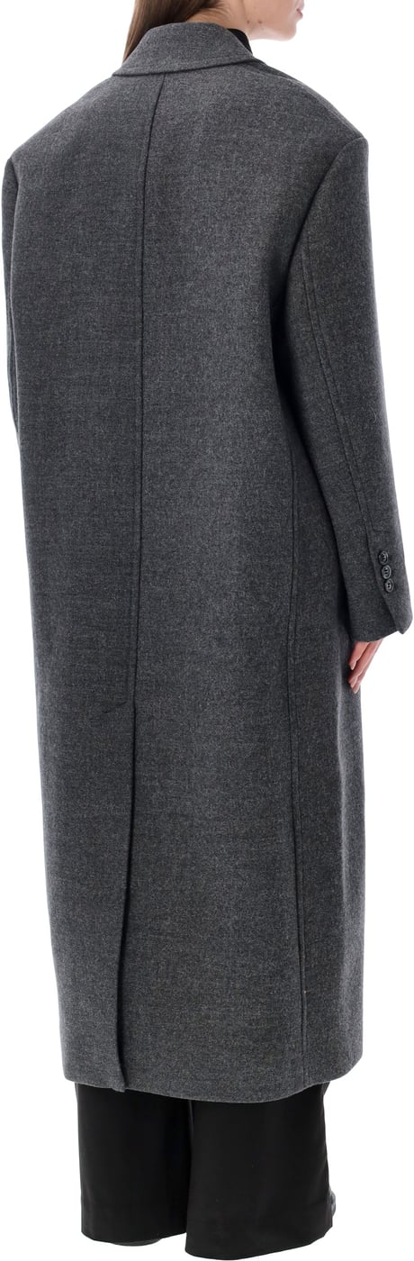 Double Breasted Long Coat Grigio