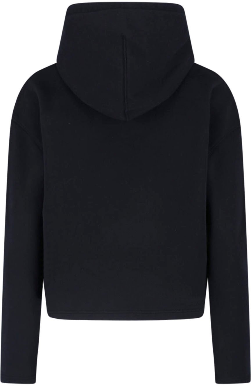 Black Ami de Coeur Cropped Hoodie