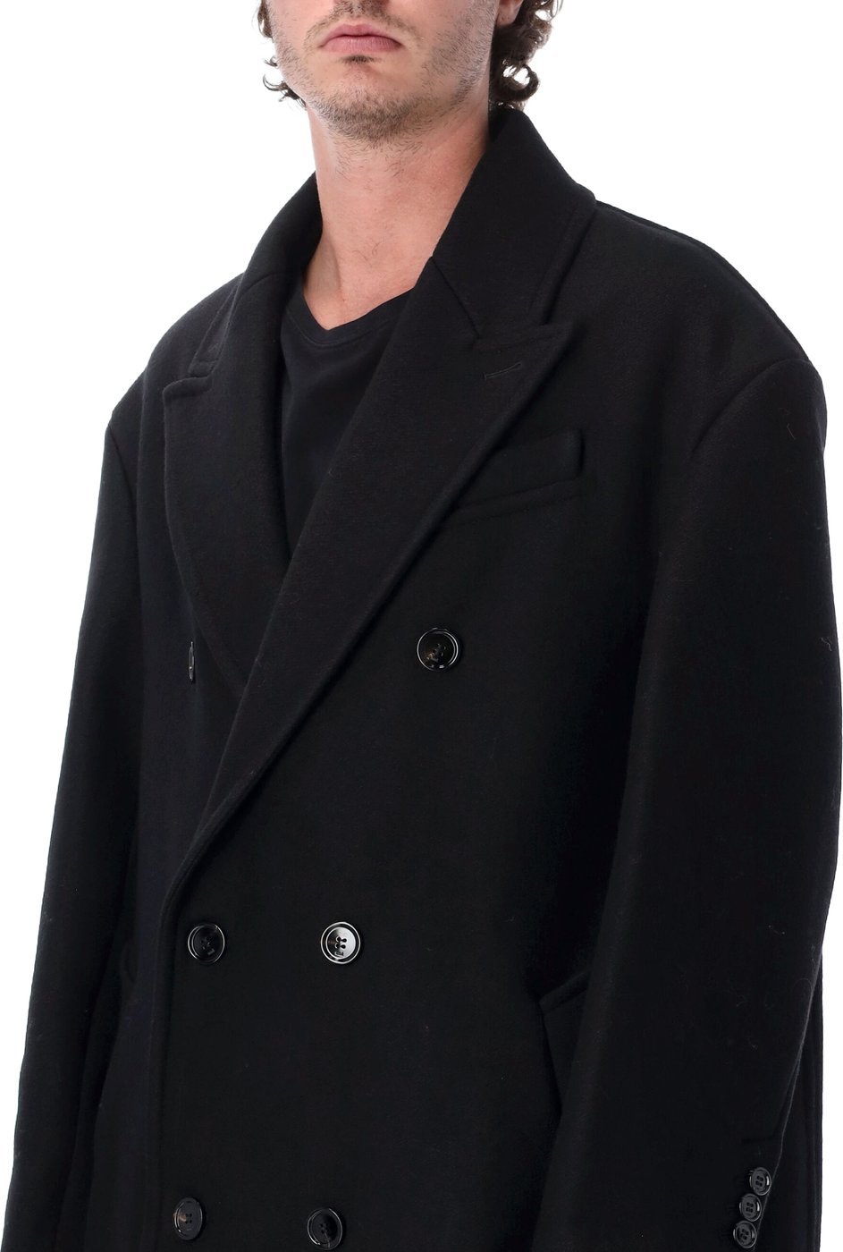 Doublebreast Over Coat Nero