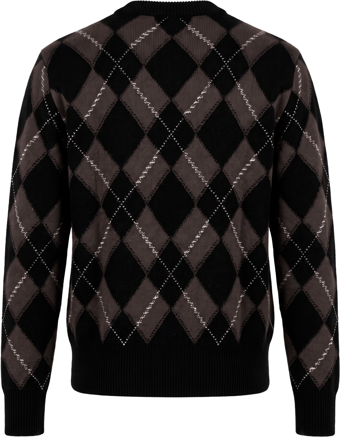 Diamond-pattern cardigan in wool