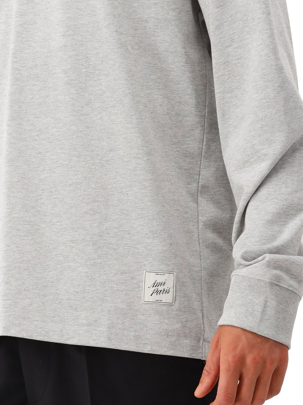 AMI Paris Longsleeve Grijs Heritage Ami Paris Label