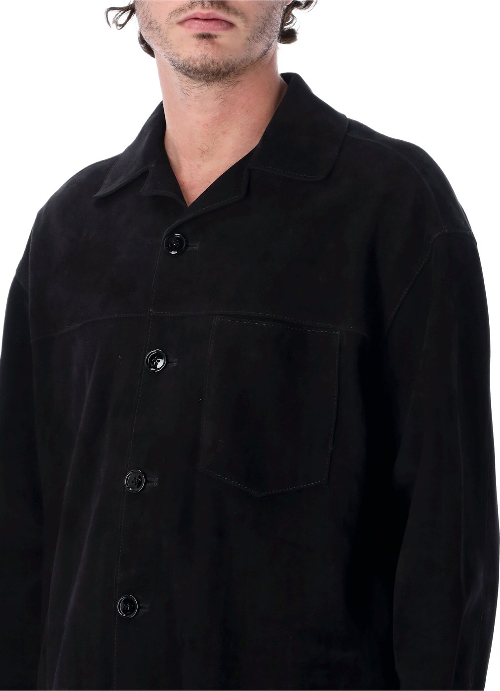 Overshirt Suede Nero