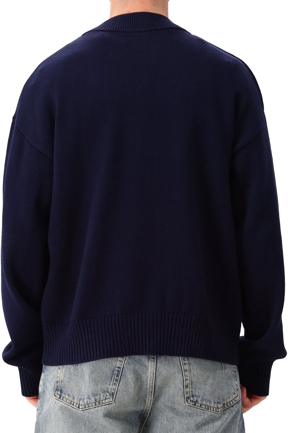 Ami Paris Gebreid Vest Blauw ADC