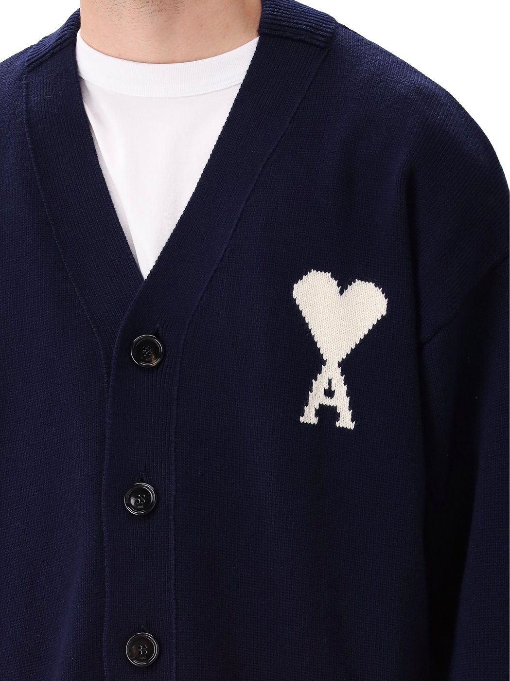 Ami Paris Gebreid Vest Blauw ADC