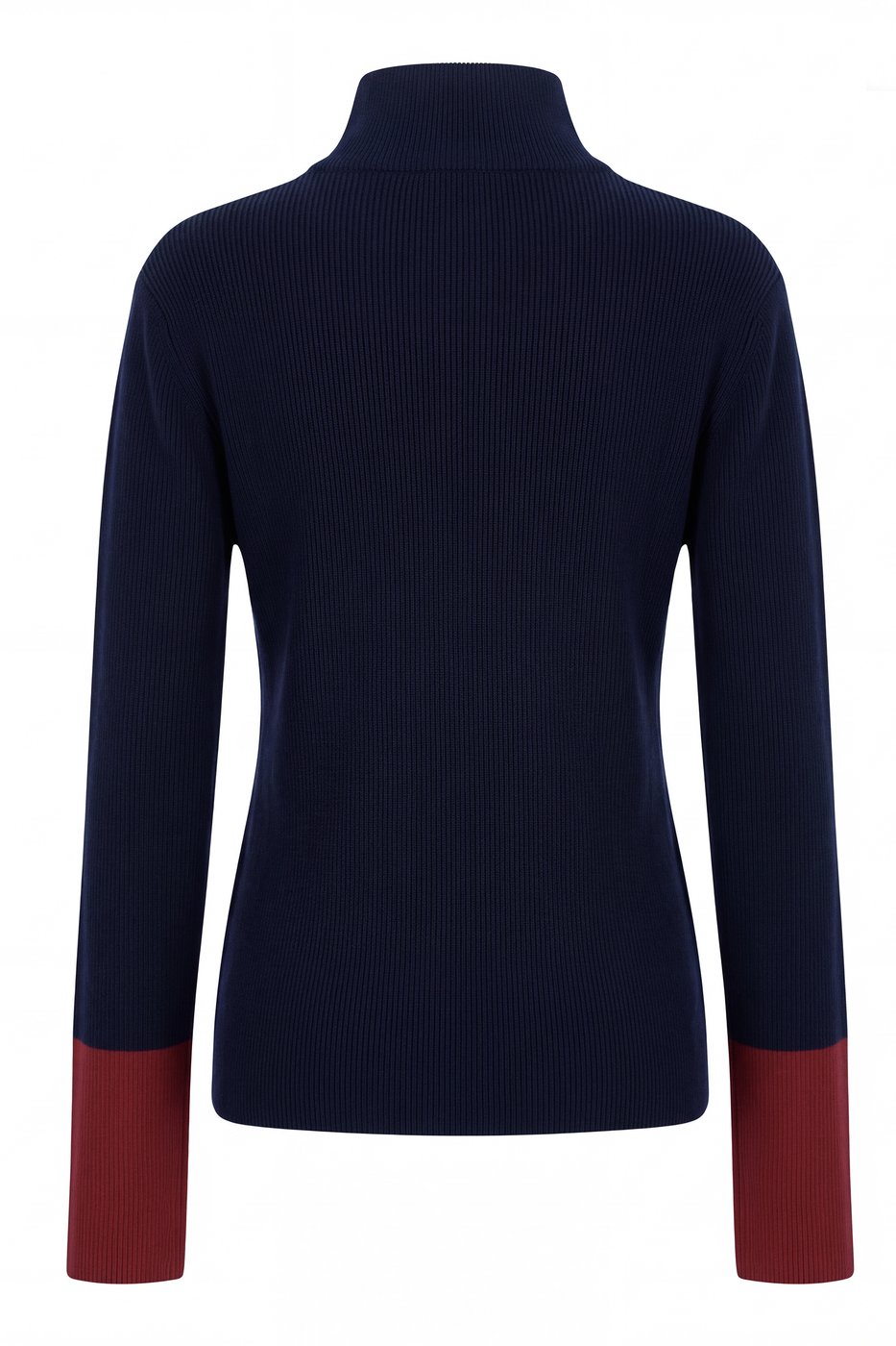 Wool sweater with zip collar