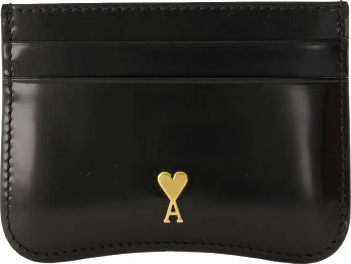 Ami Paris Leather Cardholder Black