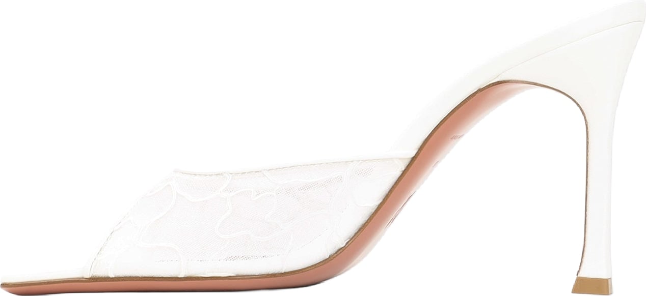 Amina Muaddi Alexa Lace 95 Slippers
