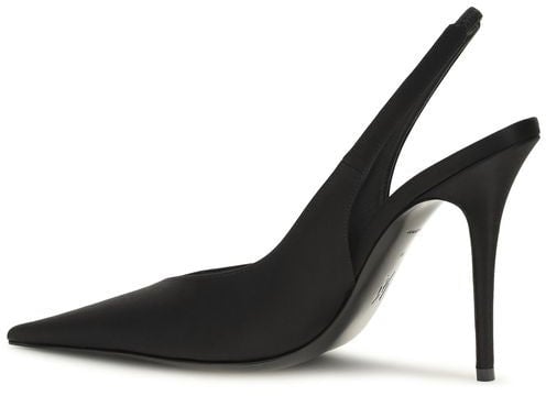 Black Anok 105 Silk Pointed Stiletto Pumps