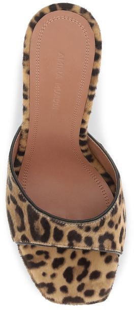 Amina Muaddi Beige Calf Leather Bos Taurus Platform Sandals