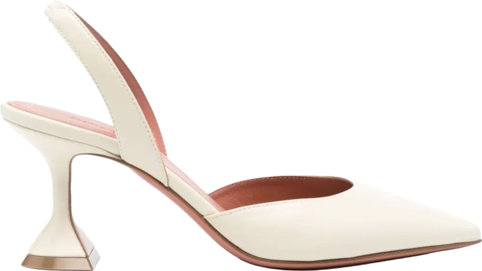 Amina Muaddi Holli Leather Slingback Pumps