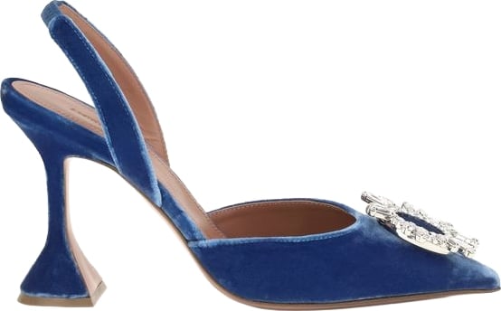 Amina Muaddi Blue Viscose High Heel Pumps