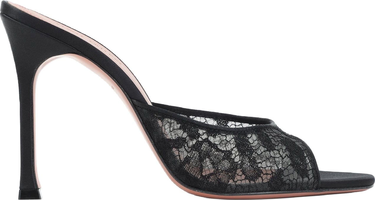 Amina Muaddi Alexa Lace Slipper