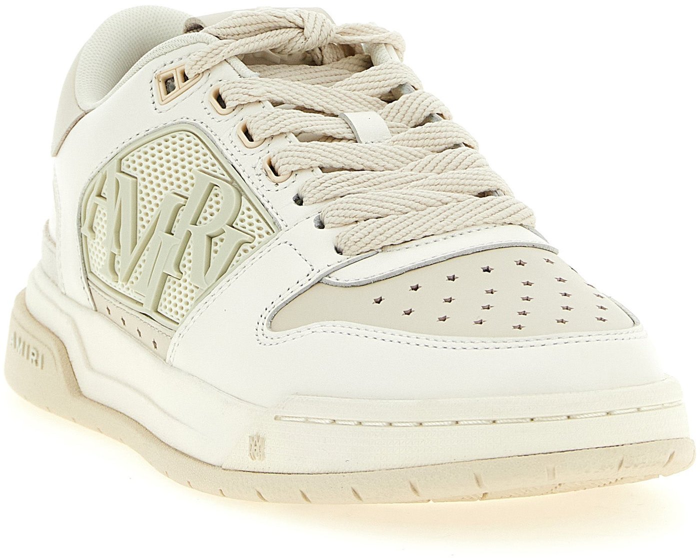 Amiri White Calfskin Low Top Sneakers